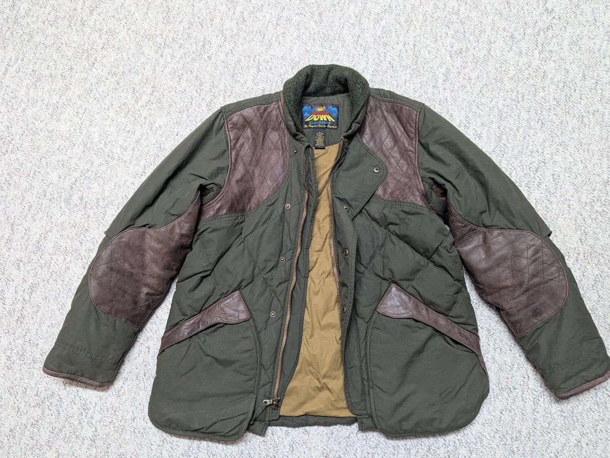 vintage EDDIE BAUER jacket L green SKYLINER 1936 quilted GOOSE