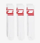 Nike Sportswear Everyday Essential Men's Socks Crew 3 Pairs White Red S-XL Size