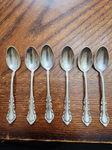 Georgian Rose by Reed & Barton Sterling Silver Demitasse Spoon 4 1/4" Lot of 6