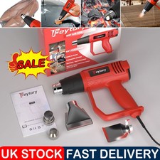 2000W Handheld Hot Air Gun Small Heat Gun 2M Ultra Long Cable with 4 Nozzles