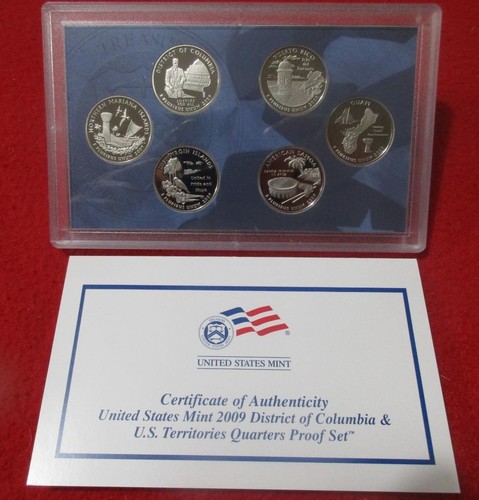 2009-S United States DC & Territories Proof Set 6 Quarters Ultra Cameos #MF-3182 - 第 2/3 張圖片