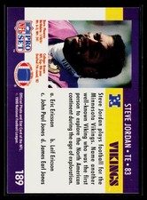 1990 Pro Set FACT Cincinnati #189 Steve Jordan