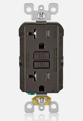 Leviton GFTR2 20 Amp Brown GFCI  Protection w/ Tamper Resistance 1 Pack Of 5 PCS
