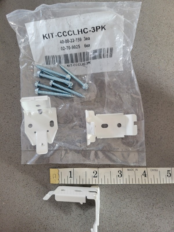Levolor Vellular Shade Bracket Kit (3)  CCCLHC