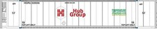 Walthers SceneMaster 949-8705 HO 53' Reefer Container Hub Group