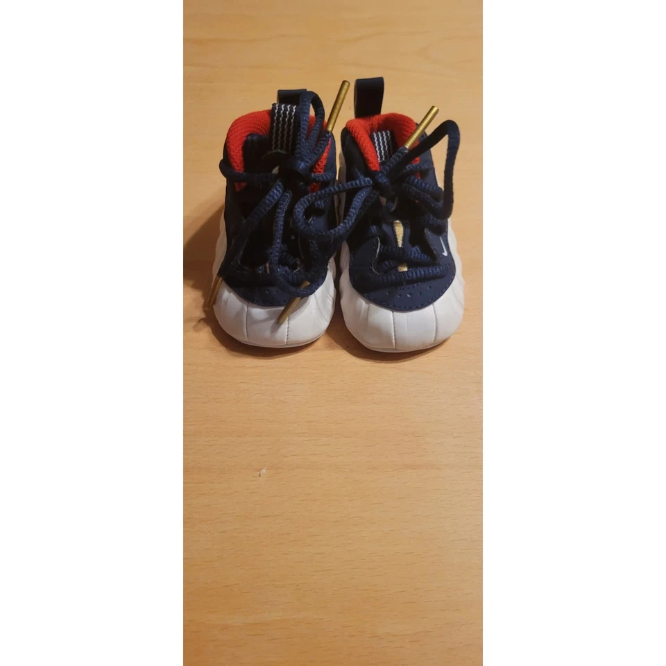 Nike Little Posite One "Obsidian/White/Red" Toddler Kids' Shoe - Image 4 of 4