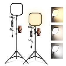 2-Pack LED Video Light Kit, 15W Studio Light,2500-8500K Color temperatue with...