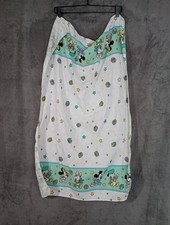 Vintage Disney Babies Receiving Blanket Mickey Minnie ABC Alphabet Stains