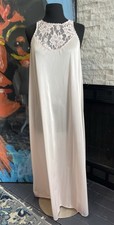 Vintage Vanity fair Long Maxi Nightgown Nightie Lace And Nylon Size Medium