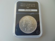 SUPERB GENUINE UNCIRCULATED MORGAN SILVER DOLLAR  1885