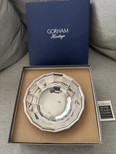 Gorham Heritage YH1 - Vintage Silver Plated Fluted Serving Bowl - 8” by 4”