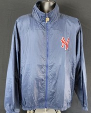 VINTAGE MLB New York Yankees Pro Player Windbreaker Jacket Large RARE RED LOGO