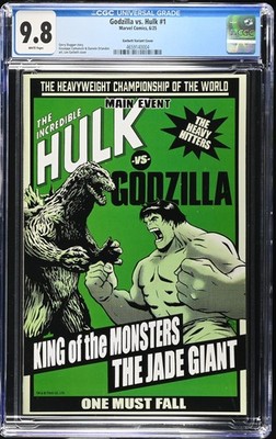   CGC 9.8 Godzilla vs. Hulk #1 2025 Marvel Comics USA Garbett Variant Cover