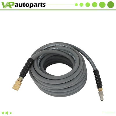 #ad 50ft 4800PSI High Pressure Power Washer Hose 3 8quot; Quick Connect Gray W Couplers $56.75