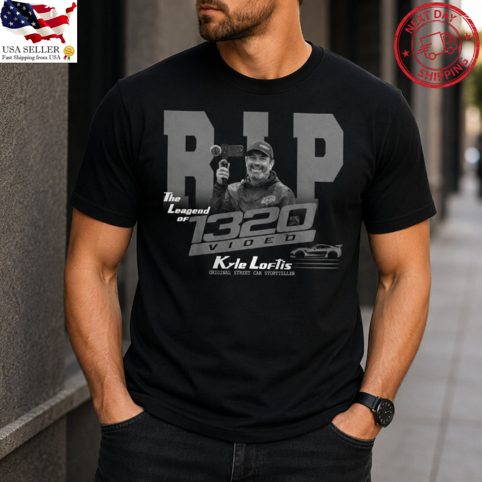 RIP Kyle Loftis Shirt 1320 Video Car Culture Memorial Racing Tee