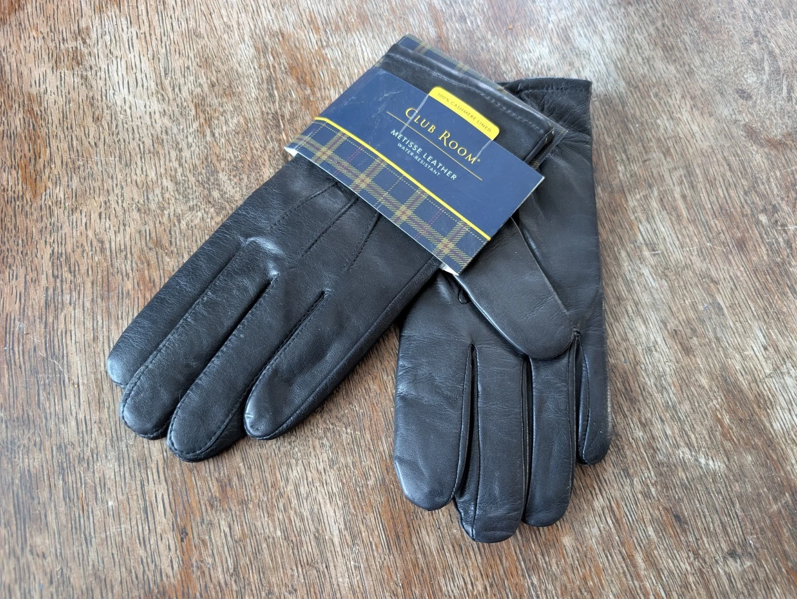 Men's Medium Club Room Black Metisse Leather Gloves with Cashmere Lining Lux NWT
Opens in a new wind