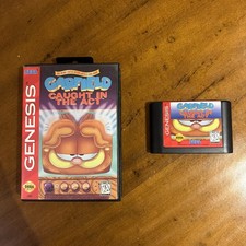 Sega Genesis Game Garfield Caught In The Act Game + Case