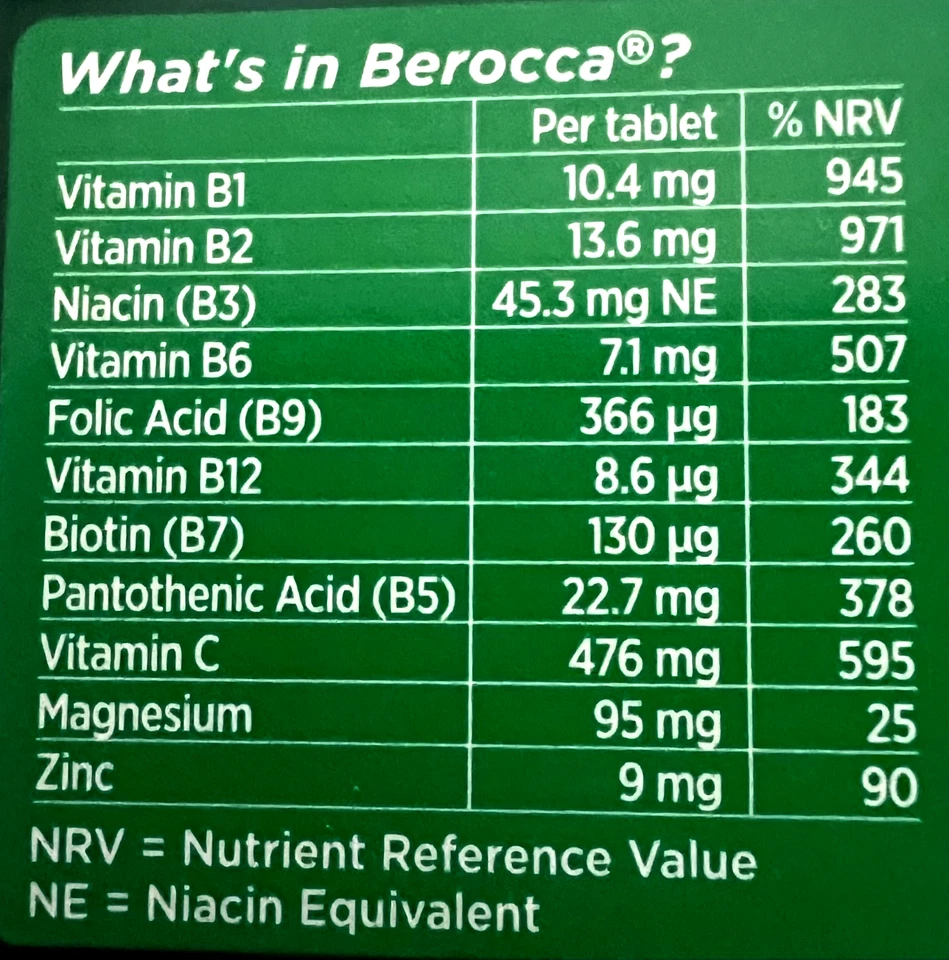 Berocca Energy Bayas Mezcladas Vitamina C B1 B2 B3 B5 B12 15 Comprimidos Efervescentes Foto 3 de 4