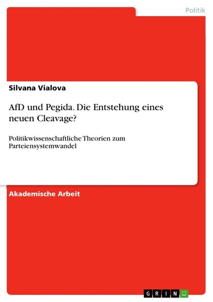 Afd Und Pegida. Die Entstehung Eines Neuen Cleavage? (Buch)-image
