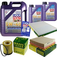 Mann Inspektionspaket 7L Liqui Moly 5W-40 FüR Opel Omega B 2.5 V6 3.0 2.6