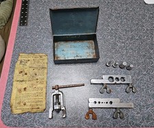 Vintage Imperial Eastman Flaring & Swaging Tool Kit USA w/ Case Rusty