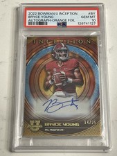2022 Bowman U Inception Bryce Young Auto Orange Foil SP /25 PSA 10 GEM POP 4