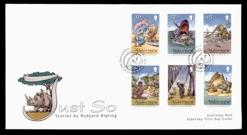 DR WHO 2007 ALDERNEY GUERNSEY FDC RUDYARD KIPLING STORIES COMBO w29659