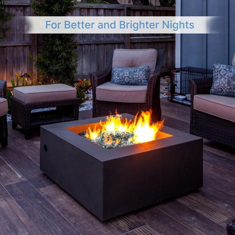 Vidrio contra incendios SereneLife para chimenea pieza de repuesto SLFPTL y roca de vidrio Foto 2 de 4