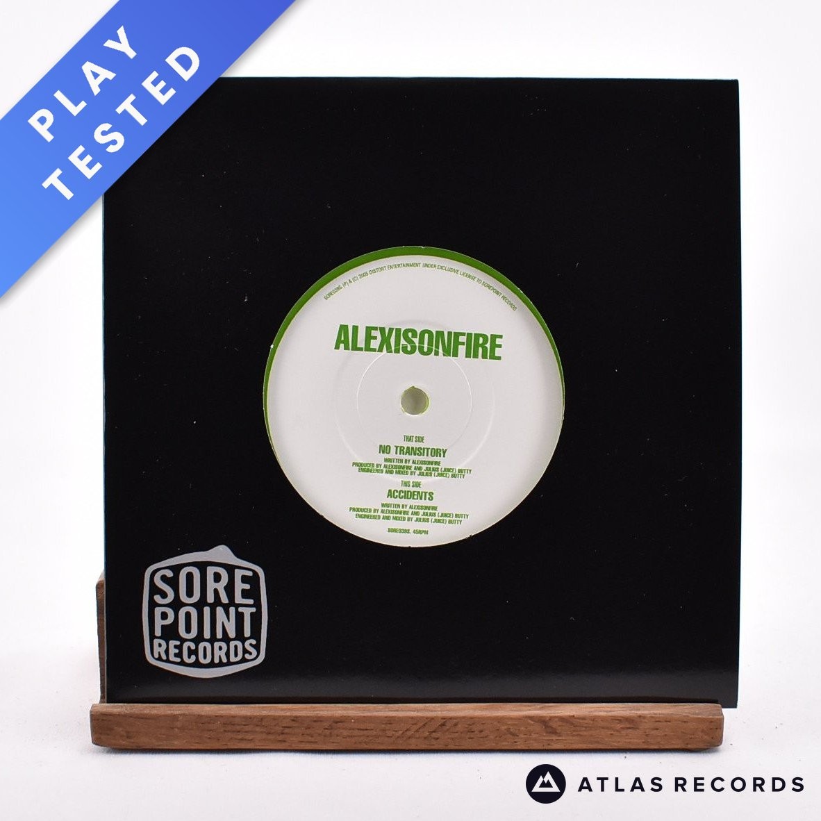 Alexisonfire - Accidents - Green Die-Cut Sleeve 7"" Vinyl Record - NM/NM