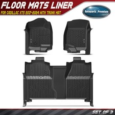 3pcs Front Rear Floor Mats Liner For Chevy Silverado 1500 2500 Hd Gmc Crew Cab