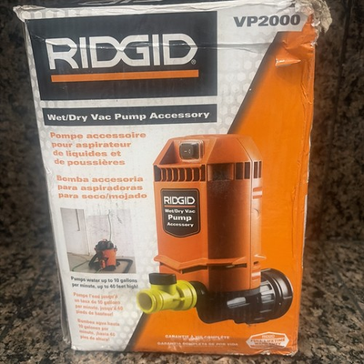 #ad RIDGID VP2000 Wet Dry Vac Pump Accessory 10 GPM Shop Vacuum Pump Open Box $64.56
