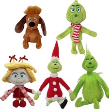 HOT New Christmas Grinch Plush Toy Green Haired Monster Gift Doll