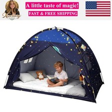 Twin Bed Tent Canopy, Space Indoor Blackout Privacy Toddler Bed Tent for Kids...