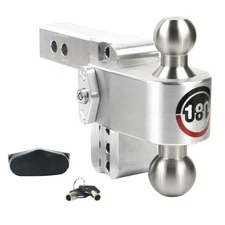 Weigh Safe 180 Turnover 4" Drop Dual Tow Ball Hitch with 2.5" Shaft LTB4-2.5