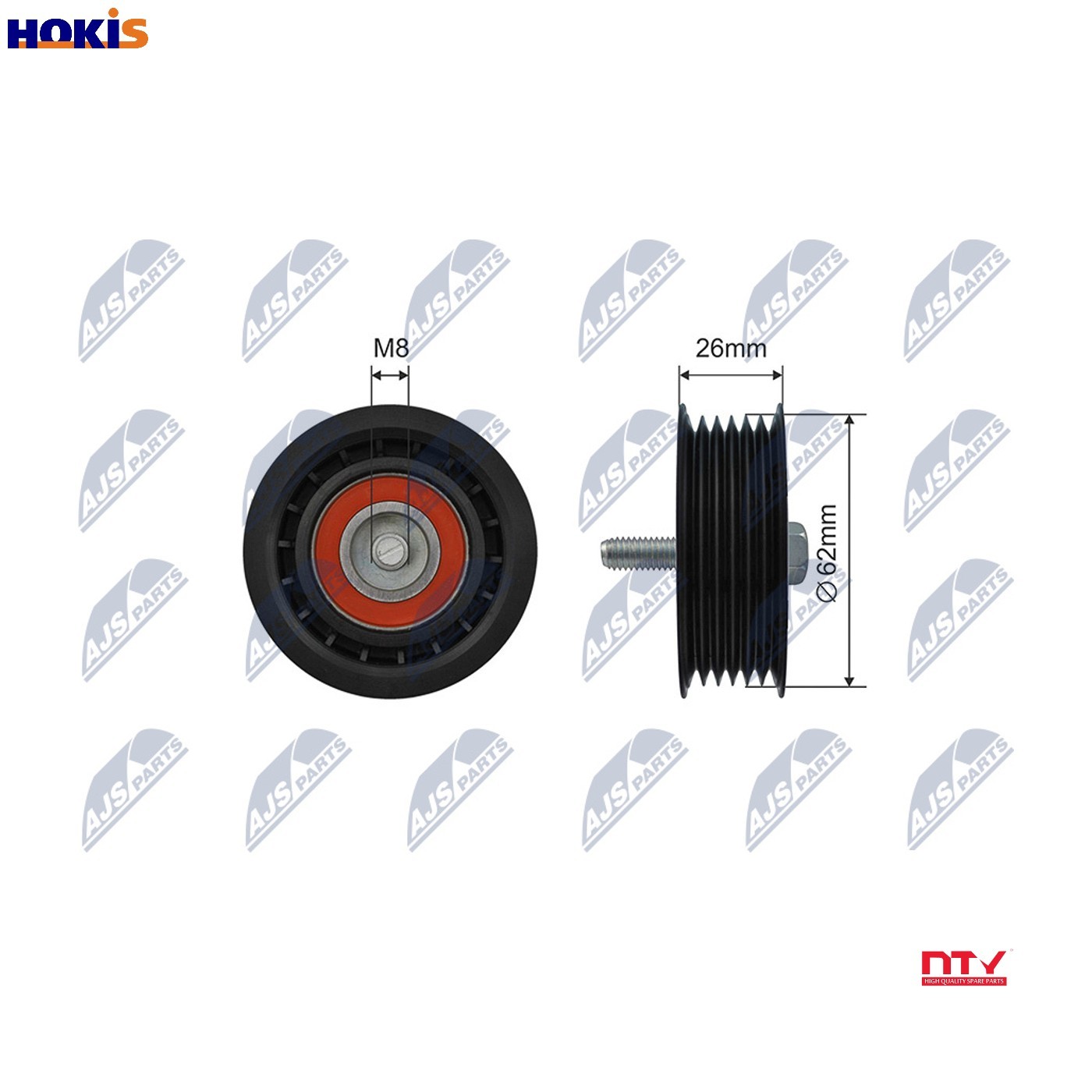 Nty Pulley Idler V-Belt For Mercedes E-Class (W212) S-Class 5.0-6.0 - Image 5