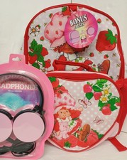 Strawberry Shortcake Backpack Lunch Bag 4 Piece Set New