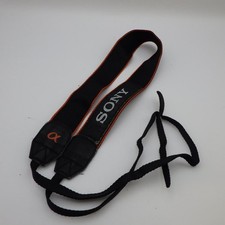Sony Alpha camera strap used, with wear and dirt, preowned