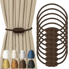 Magnetic Curtain Tiebacks Rope Curtain Tie Backs for Curtains 8 Pack Curtain ...