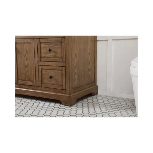 Elegant Decor Franklin 42" Aluminum MDF Single Bathroom Vanity in Driftwood - Picture 7 of 9