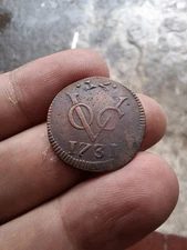 Dutch Netherlands Colonial Voc Duit 1731 GelderLand  NewYork Penny Coin e.233