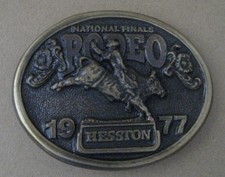 1977 Hesston National Finals Rodeo Brass Belt Buckle