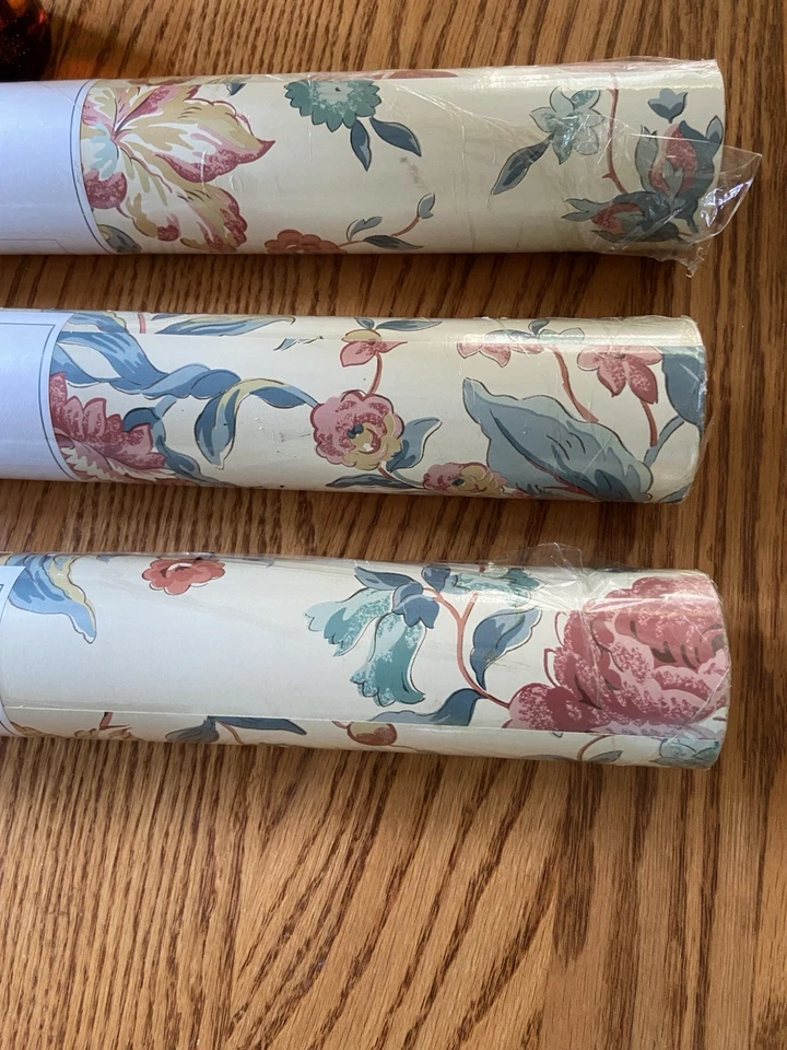 Laura Ashley Wall Furnishings 3 Rolls Made In UK French Country Floral 1976 NEW - Image 2 of 4