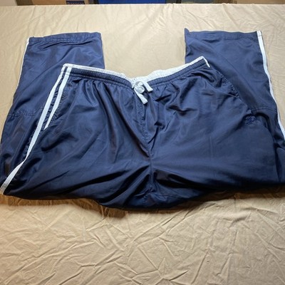 Starter Track Pants 3XL Baggy Relaxed Navy 90s Joggers Lined White Stripe Vtg