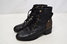 Michael Kors Rory Kombat Boots Black Signature Print Size 7M