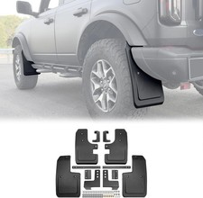 Front Rear Splash Guards 4 Pack Mud Flaps For 2021-2026 Ford Bronco Truck