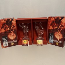 Royal Crystal Rock Glass Ballet Figures Collectible Set of 2 With Box And Paper