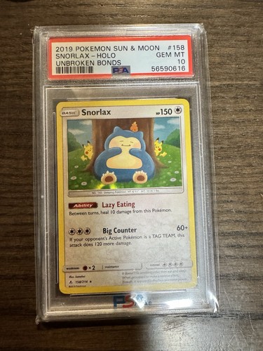 Snorlax graded PSA 10 for sale on eBay