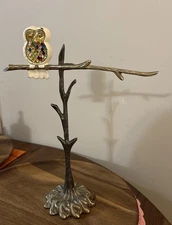 Urban Outfitters Brass tree with multi-colored brass Owl