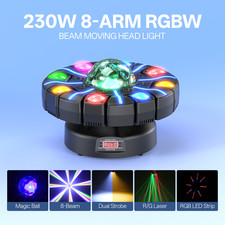 230w Moving Head Stage Light Rgbw Laser Strobe Dmx Sound Dj Disco Party Lamp