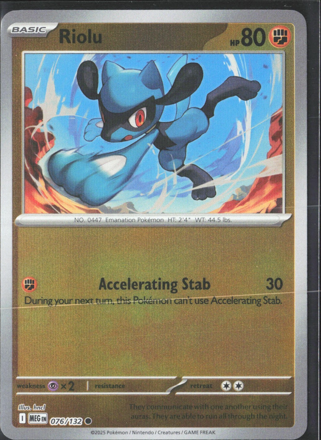 Riolu 076/132 Me01: Mega Evolution Reverse Holo